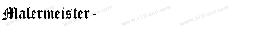Malermeister字体转换