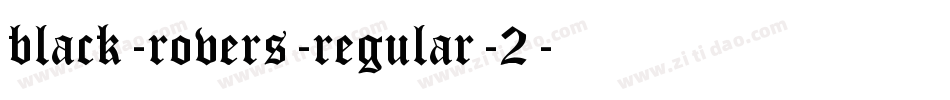 black-rovers-regular-2字体转换