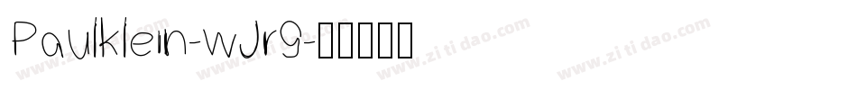 Paulklein-wJr9字体转换