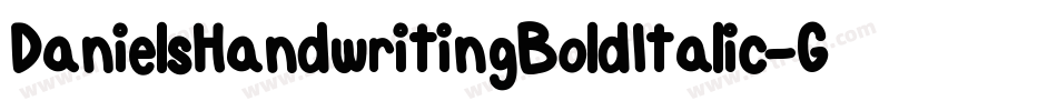 DanielsHandwritingBoldItalic-GABG字体转换