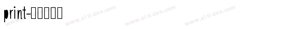 print字体转换