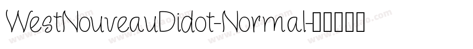 WestNouveauDidot-Normal字体转换