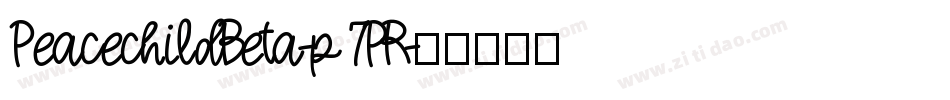 PeacechildBeta-p7PR字体转换