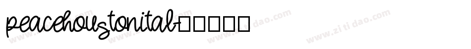 peacehoustonital字体转换