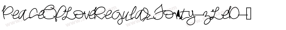 PeaceOfLoveRegularFonty-zLeD字体转换