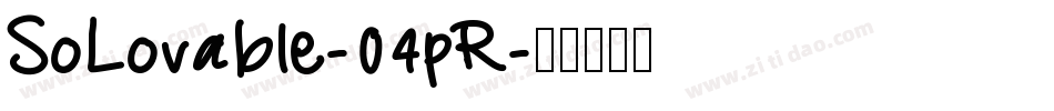 SoLovable-04pR字体转换
