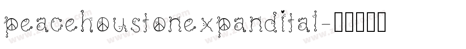 peacehoustonexpandital字体转换