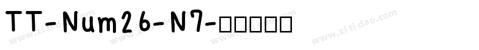 TT-Num26-N7字体转换