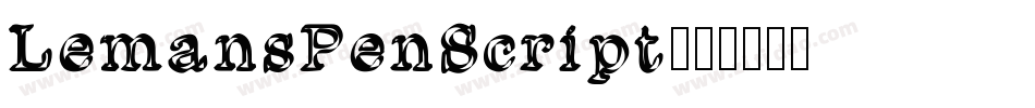 LemansPenScript字体转换