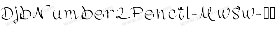 DjbNumber2Pencil-Mw8w字体转换