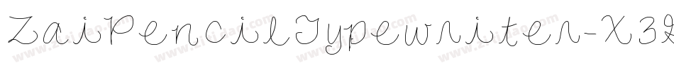 ZaiPencilTypewriter-X3Gma字体转换
