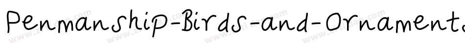 Penmanship-Birds-and-Ornaments字体转换