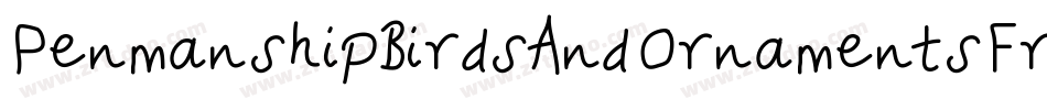 PenmanshipBirdsAndOrnamentsFree-jYK0字体转换