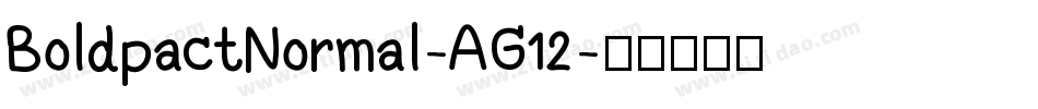 BoldpactNormal-AG12字体转换