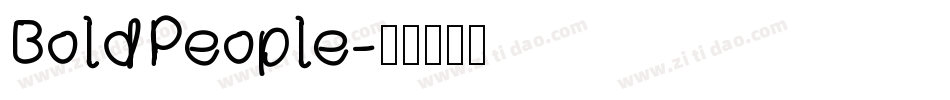 BoldPeople字体转换