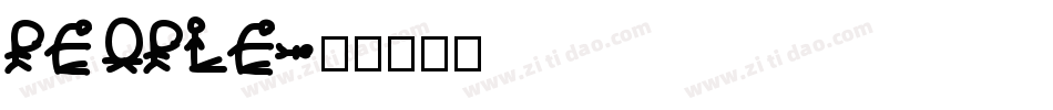 PEOPLE字体转换