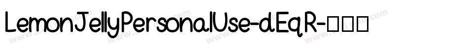 LemonJellyPersonalUse-dEqR字体转换