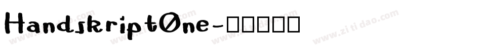 HandskriptOne字体转换