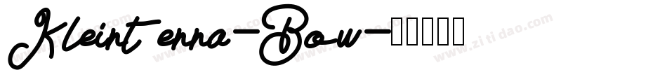 Kleintenna-Bow字体转换