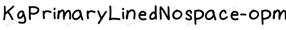KgPrimaryLinedNospace-opmz字体转换