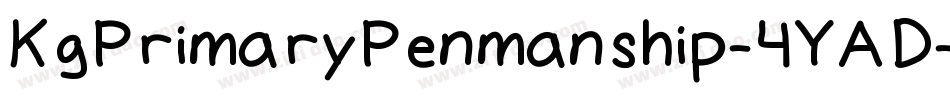 KgPrimaryPenmanship-4YAD字体转换