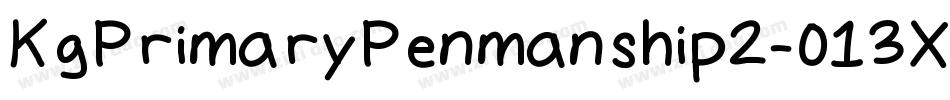 KgPrimaryPenmanship2-013X字体转换