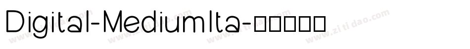 Digital-MediumIta字体转换