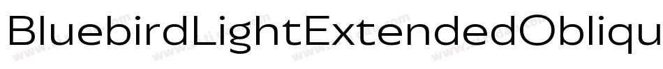 BluebirdLightExtendedOblique-YBo8字体转换