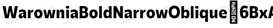 WarowniaBoldNarrowOblique-6BxA字体转换