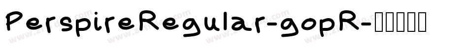 PerspireRegular-gopR字体转换