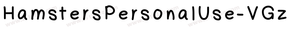 HamstersPersonalUse-VGzme字体转换