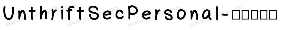 UnthriftSecPersonal字体转换