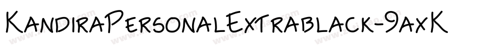 KandiraPersonalExtrablack-9axK字体转换