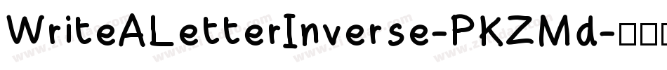 WriteALetterInverse-PKZMd字体转换