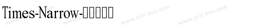 Times-Narrow字体转换