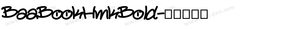 BaaBookHmkBold字体转换
