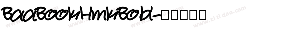 BaaBookHmkBold字体转换