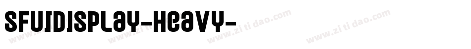 SFUIDisplay-Heavy字体转换