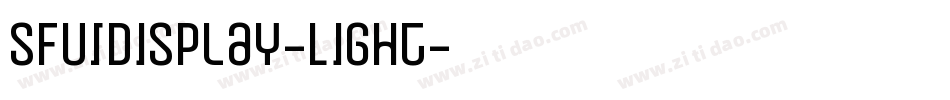 SFUIDisplay-Light字体转换