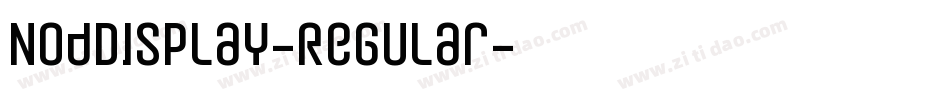 NodDisplay-Regular字体转换