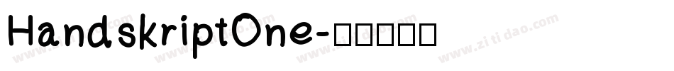 HandskriptOne字体转换