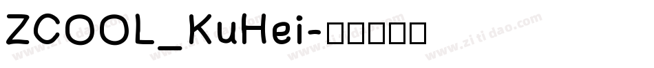 ZCOOL_KuHei字体转换