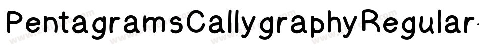 PentagramsCallygraphyRegular-707K字体转换