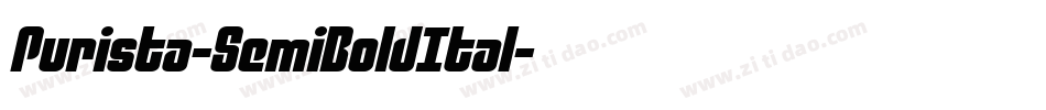Purista-SemiBoldItal字体转换