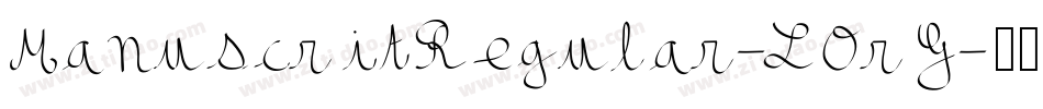 ManuscritRegular-LOrG字体转换