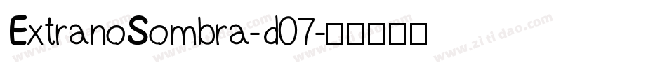 ExtranoSombra-d07字体转换
