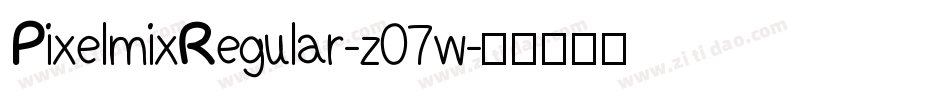 PixelmixRegular-z07w字体转换