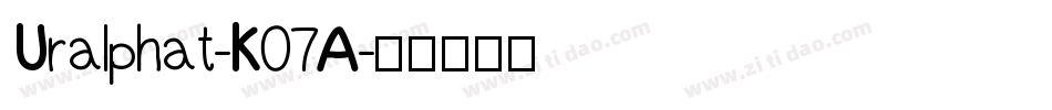 Uralphat-K07A字体转换