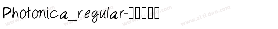 Photonica_regular字体转换
