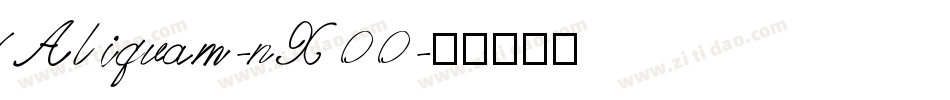 Aliquam-nX00字体转换